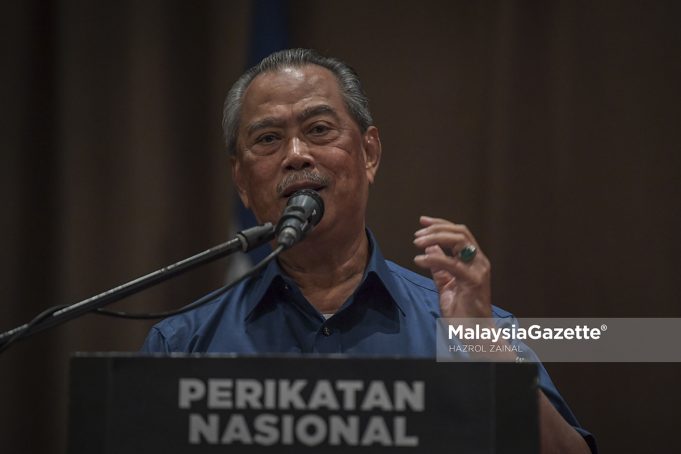 Tan Sri Muhyiddin Yassin. PIX: HAZROL ZAINAL / MalaysiaGazette / 11 NOVEMBER 2021. Shahrir Samad Parti Pribumi Bersatu Malaysia Perikatan Nasional Johor Shahrir Samad