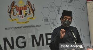 B.1.1.529 new variant South Africa Botswana Minister of Health, Khairy Jamaluddin at a news conference on the National Health & Morbidity Survey (NHMS) studies 2020 at the Ministry of Health, Putrajaya. PIX: AFFAN FAUZI / MalaysiaGazette / 26 NOVEMBER 2021.