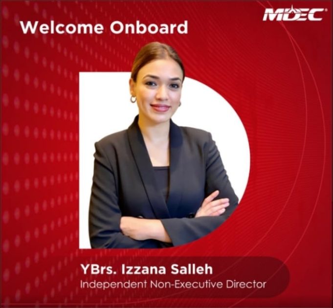 Izzana Salleh Wan Izzana Fatimah Zabedah Mohamad Salleh as the Independent Non-Executive Director of the Malaysia Digital Economy Corporation (MDEC)