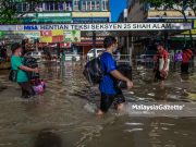 Taman Sri Muda pumping out floodwaters flood NADMA