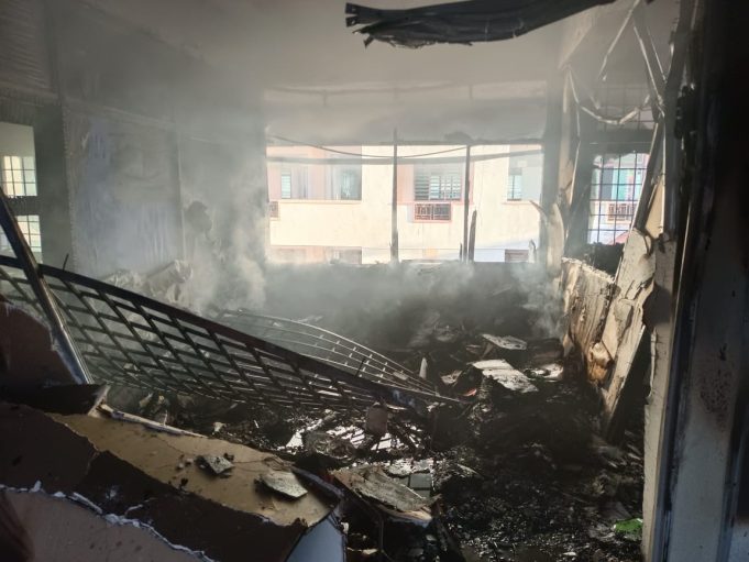 Kebakaran di Pejabat SK Taman Permata, Ampang.