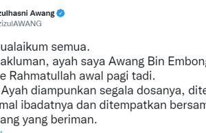 Bapa Azizulhasni meninggal dunia