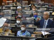 Prime Minister Datuk Seri Ismail Sabri Yaakob at the Special Parliament sitting. PIX: Courtery of the Department of Information Malaysia / 20 JANUARY 2022. floods management