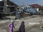 Keadaan Rumah Rosak Akibat Ribut di Kampung Kebun Bunga