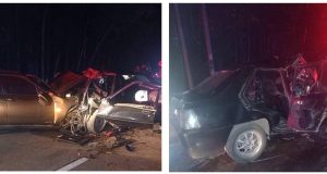 car crash The accident involving BMW and Proton Iswara at Desa Bidara Jalan Muadzam- Gambang, Kuantan, Pahang has killed three men and injured two.