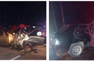 car crash The accident involving BMW and Proton Iswara at Desa Bidara Jalan Muadzam- Gambang, Kuantan, Pahang has killed three men and injured two.