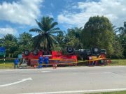 Pegawai bomba cedera jentera terbalik, jalan tak rata jadi punca?