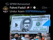 Fahmi Fadzil's tweet, asking for the Chief Commissioner of the Malaysian Anti-Corruption (MACC) Tan Sri Azam Baki was retweeted by the anti-graft agency.