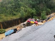 Lima kereta rosak dalam kejadian tanah runtuh, mendap di Serdang