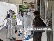 Bunuh isteri sebelum terjun dari tingkat 12 A man jumped off 12th floor of an aparment in Paya Terubong, Penang, after stabbing his wife