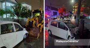 senior citizen rammed into excavator fatal accident died Kuantan Indera Mahkota