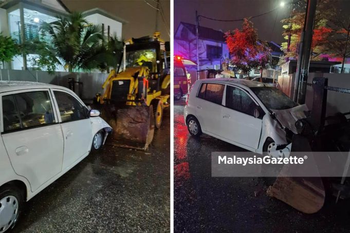 senior citizen rammed into excavator fatal accident died Kuantan Indera Mahkota
