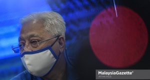 Prime Minister cum the Vice-President of UMNO, Datuk Seri Ismail Sabri Yaakob at a news conference after a Meet and Greet session with the Ledang Community at Dewan Putra Padang Lerek, Tangkak, Johor. PIX: AFFAN FAUZI / MalaysiaGazette / 11 FEBRUARY 2022  