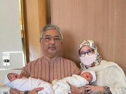 Yang di-Pertuan Agong, Al-Sultan Abdullah Ri'ayatuddin Al-Mustafa Billah Shah and Raja Permaisuri Agong Tunku Hajah Azizah Aminah Maimunah have welcomed the birth of their grandchildren recently