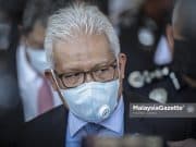 Home Minister, Datuk Seri Hamzah Zainudin speaks to the media after the 215th Police Day celebration at the Police Training Centre (PULAPOL) in Kuala Lumpur. PIX: HAZROL ZAINAL / MalaysiaGazette / 25 MARCH 2022