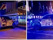 Kempen calon BN guna kereta berlampu tarik perhatian penduduk Labis