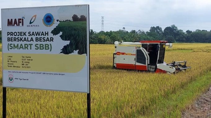 Tapak projek SMART SBB BERNAS di Tok Kamis Pasir Puteh Kelantan