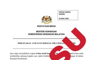 MoF nafi Tengku Zafrul letak jawatan
