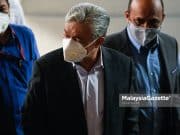 Ahmad Zahid begins his defence, sits calmly in the witness stand The President of UMNO, Datuk Seri Dr. Ahmad Zahid Hamidi arrives at the Kuala Lumpur Court Complex for the defence proceeding of his Yayasan Akalbudi corruption trial. PIX: MUHD NA'IM / MalaysiaGazette / 13 APRIL 2022.