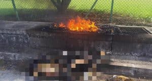 The victim poured petrol on himself before setting himself on fire at Persiaran Bercham Timur, Ipoh, Perak today. torched himself senior citizen