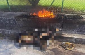 The victim poured petrol on himself before setting himself on fire at Persiaran Bercham Timur, Ipoh, Perak today. torched himself senior citizen