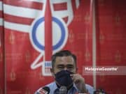 Secretary-General of DAP, Anthony Loke Siew Fook at a special news conference at the Headquarters of DAP, Kuala Lumpur. PIX: HAZROL ZAINAL / MalaysiaGazette / 14 APRIL 2022