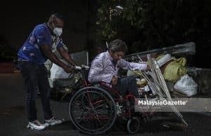 Gelandangan OKU Affendi Muda Terima Sumbangan Kerusi Roda