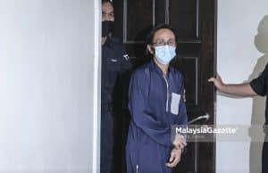 Singer, Muhammad Radhi Razali, who is better known as Radhi OAG is charged at the Petaling Jaya Magistrate Court with domestic violence after he hit and injured his ex-wife. PIX: HAZROL ZAINAL / MalaysiaGazette / 22 APRIL 2022.
