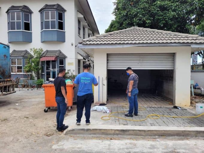 The dead body of a four-month-old baby was found in the garbage disposal area of a Condominum at Bandar Baru Klang yesterday. PIX: Courtesy of Klang Utara IPD