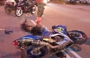 A soldier died in an accident at Kilometre 46 Alor Setar-Butterworth last night.