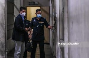 Celebrity, Ahmad Awaluddin Ashaari pleads not guilty at the Petaling Jaya Magistrate Court to committing mischief by destroying a security boom gate at a gated residential area in Sunway Damansara. PIX: MOHD ADZLAN / MalaysiaGazette / 17 MAY 2022.