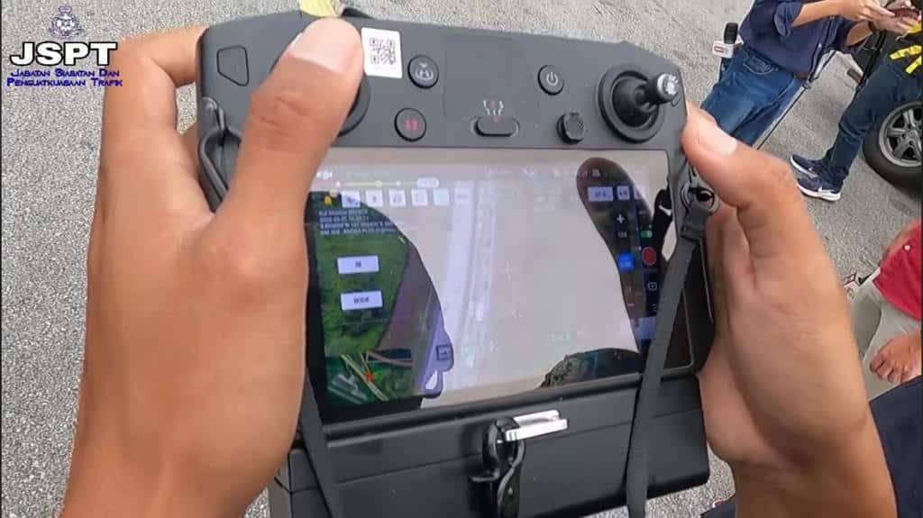    The drones are controlled from the land and are able to capture traffic offences with 360 degrees view.     PIX: JSPT PDRM