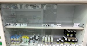 The empty medicine rack due to the supply shortage. Penang