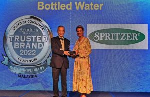 Spritzer menang Anugerah Platinum Reader’s Digest’s Trusted Brands 2022