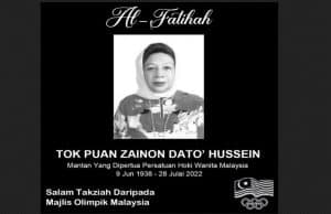 Tokoh sukan wanita Tok Puan Zainon meninggal dunia
