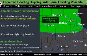 Chicago dilanda banjir, banyak kereta terkandas