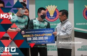 MGNews : Juara Beregu Badminton Dunia Terima Insentif RM250,000 Seorang
