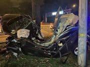 Pemandu maut langgar pokok