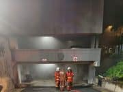 Enam kereta terbakar di parkir kondominium