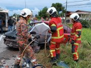 Wanita maut tersepit dalam kereta