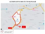 Laluan dari Petaling Jaya ke Bangsar ditutup