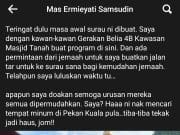 Mas Ermieyati kecewa jemaah surau tolak kehadirannya
