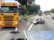 Penunggang motosikal maut rempuh treler