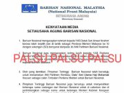 Surat BN cadang Tok Mat dilantik TPM adalah palsu