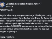 Akaun Telegram Pengarah Kesihatan Johor kena godam