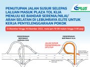 PLUS tutup sementara jalan susur ke Bandar Serenia