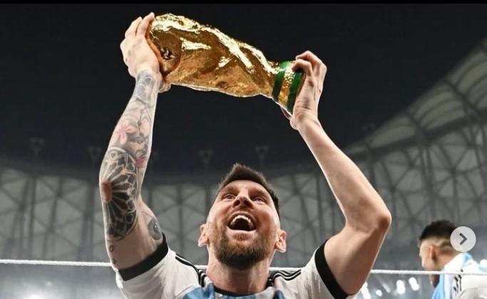 Foto Messi menang Piala Dunia di Instagram catat rekod lebih 49.8 juta tanda suka
