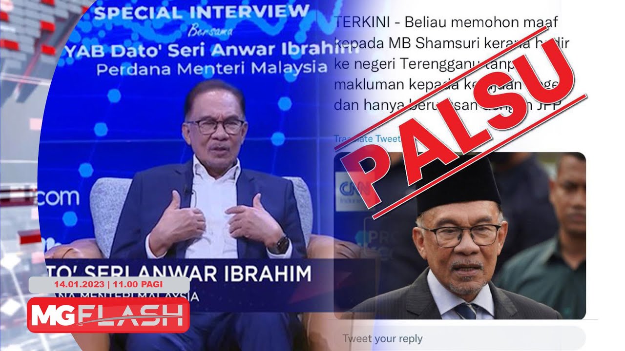 Anwar Enggan Layan Kerenah Tun M. Kenyataan Permohonan Maaf PM Kepada MB Terengganu Palsu #MGFlash