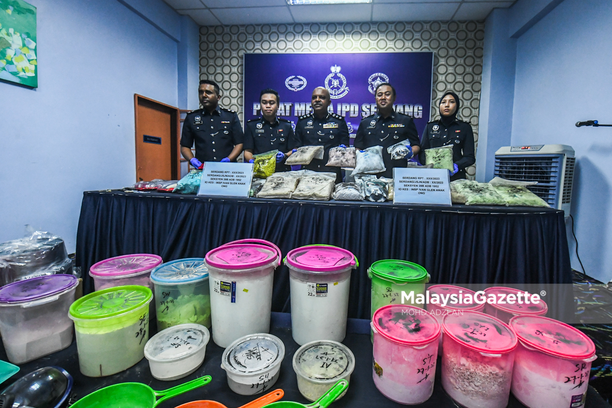 Polis Serdang Rampas 123kg Dadah Bernilai RM6.38 Juta