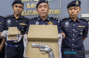 Penebang pokok ditahan miliki pistol, enam butir peluru